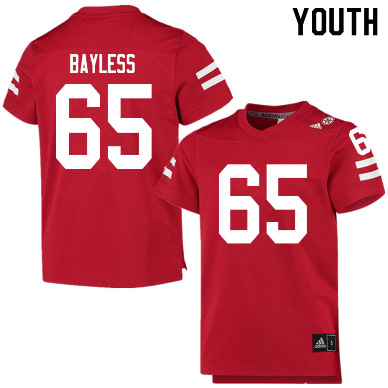 Youth #65 Bladen Bayless Nebraska Cornhuskers College Football Jerseys Sale-Scarlet